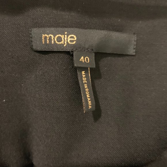 Maje 210 Black Jumpsuit Rompers Cold Shoulder - Picture 5 of 6